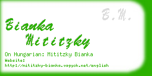 bianka mititzky business card